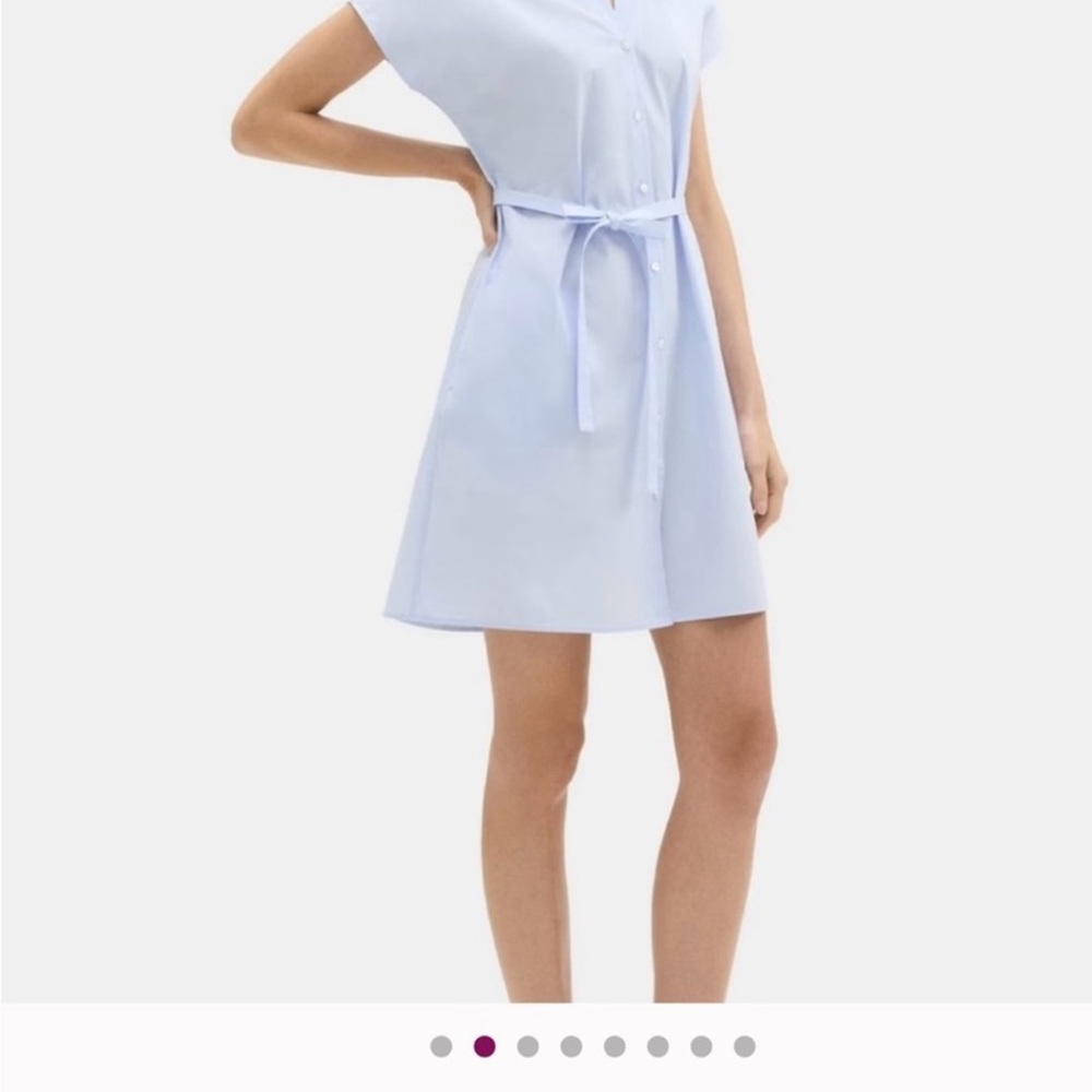 Theory Dolman Poplin Dress in Olympic Downing Blue – Size L NWT - Picture 1 of 7